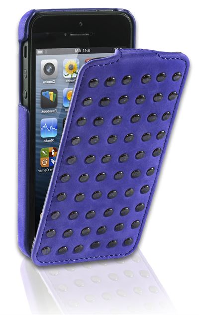 Cover til iPhone 4/4S i blå med nitter fra Decoded